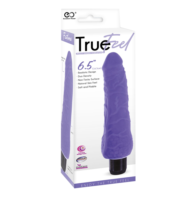Excellent Power True Feel Slim 6.5" Vibrator Purple