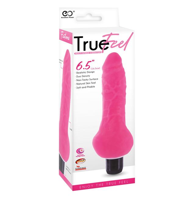 Excellent Power True Feel Ballsy 6.5" Vibrator Pink