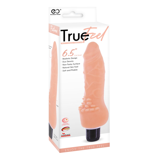 Excellent Power True Feel Viking 6.5" Vibrator Flesh