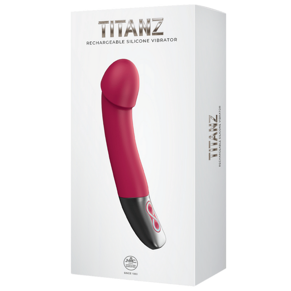 Excellent Power Titanz Rechargeable Silicone Bendable Shaft Vibrator (Pink)