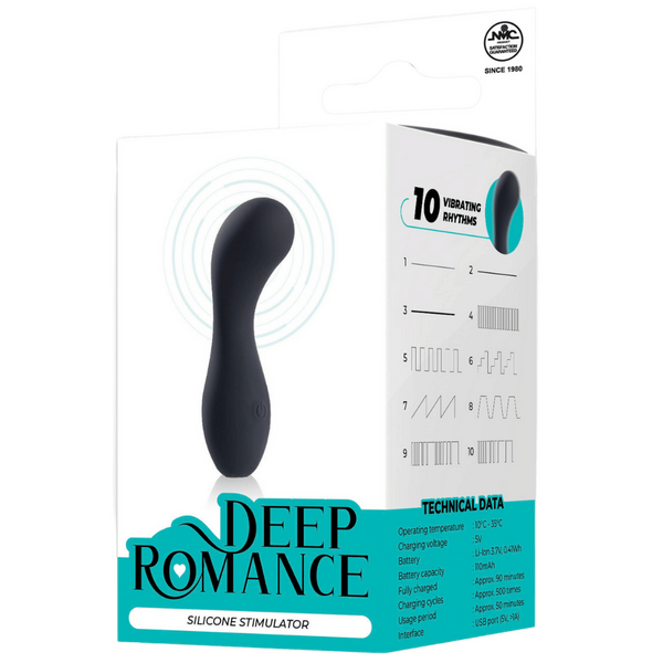 Excellent Power Deep Romance - Silicone Stimulator (Black)