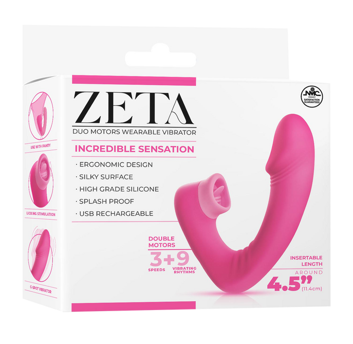 Excellent Power Zeta - Dual Motor Wearable Vibrator (Pink)