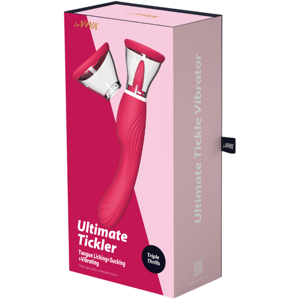 La Viva Ultimate Tickler Pink - Tongue Licking, Sucking & Vibrating