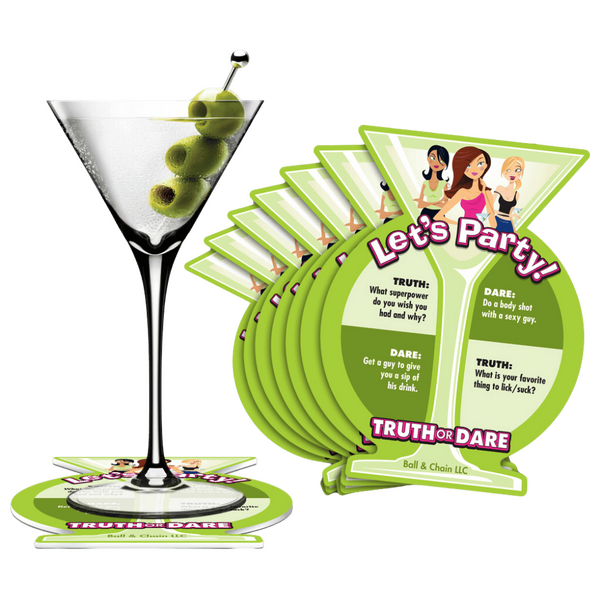 Ball & Chain Bride-To-Be - Truth Or Dare Party Coasters