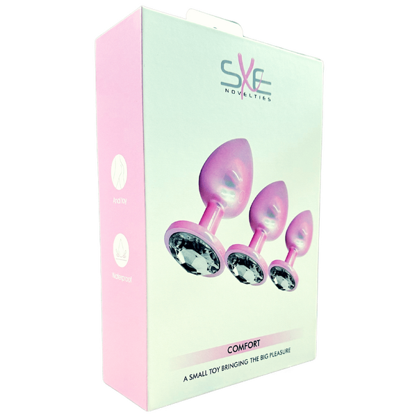 SXE Stainless Steel Comfort 3 Pc Butt Plug Set