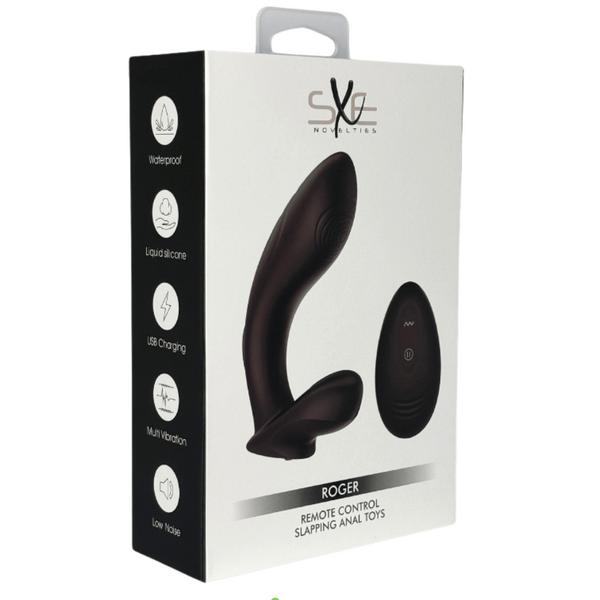 SXE Roger Remote Control Vibrating and Slapping Anal Dildo