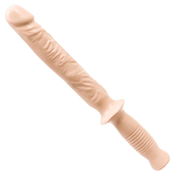 Doc Johnson The Classic Man Handler - 10" Dildo Plus Handle White