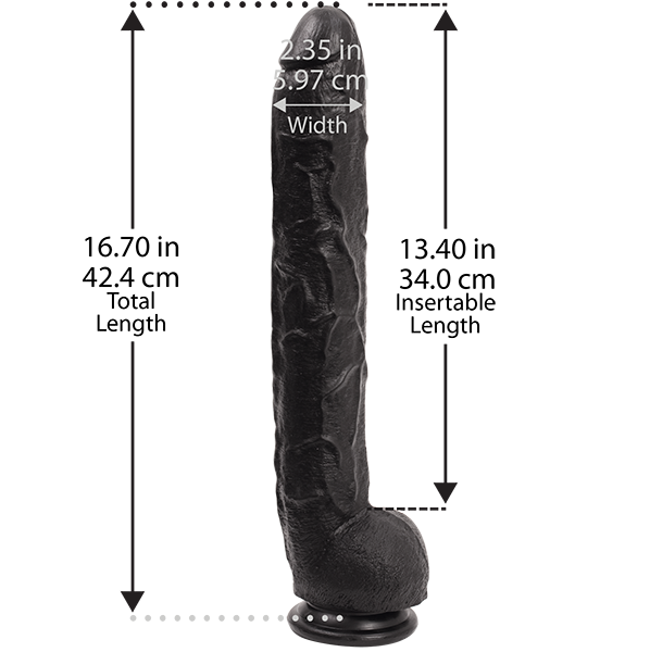 Doc Johnson Dick Rambone 17" Dildo Black