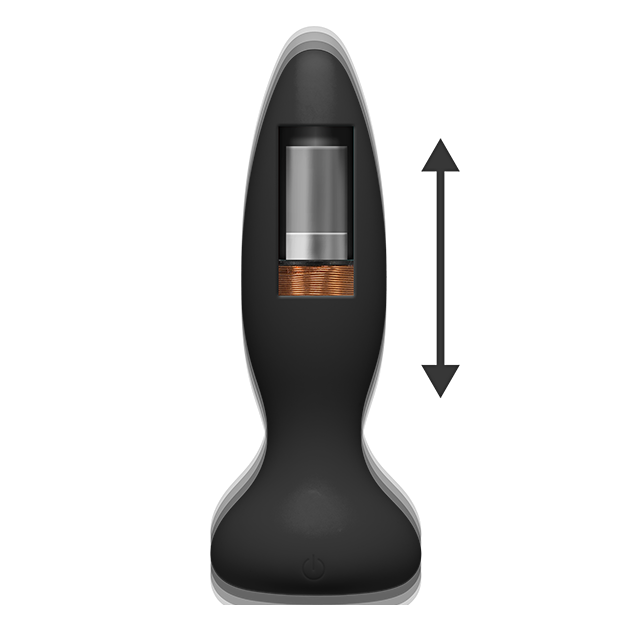 Doc Johnson A-Play Thrust - Adventurous - Rechargeable Silicone Anal Plug With Remote (Black)