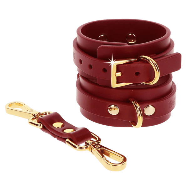 TABOOM Bondage in Luxury Wrist Cuffs Red