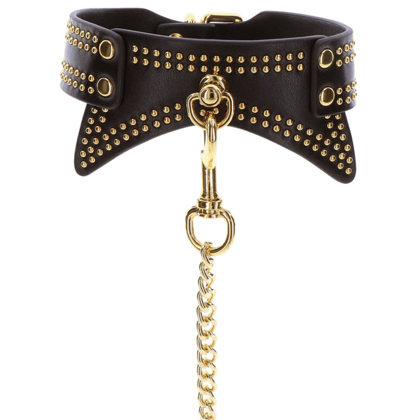 TABOOM Studded Collar And Leash Black