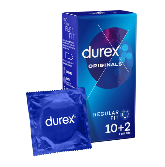 Durex Originals Latex Condoms 10's 2 Free