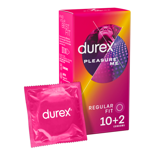 Durex Pleasure Me Latex Condoms 10's 2 Free