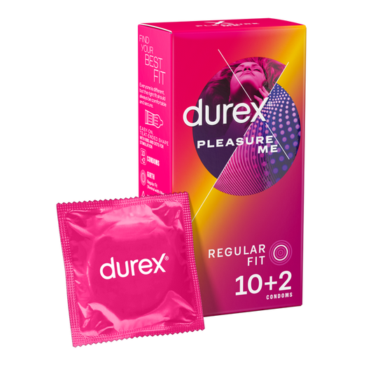 Durex Pleasure Me Latex Condoms 10's 2 Free