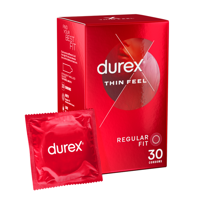 Durex Thin Feel Latex Condoms 30's