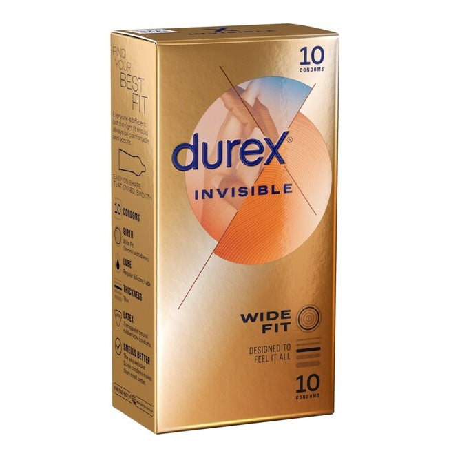 Durex Invisible - Wide Fit Condoms 10's