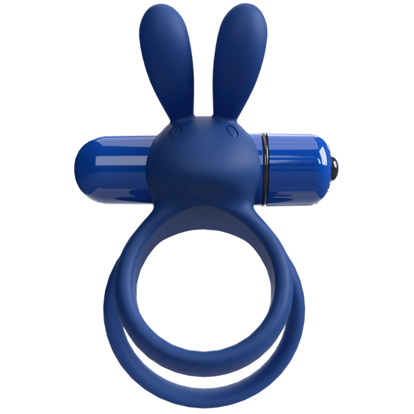 ScreamingO 4T Ohare XL Vibrating Rabbit Ears Cock Ring - Blueberry