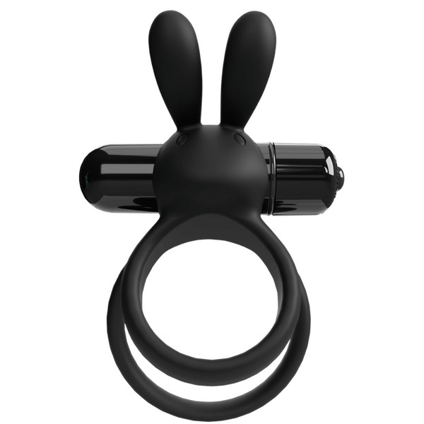 ScreamingO 4T Ohare XL Vibrating Rabbit Ears Cock Ring - Black