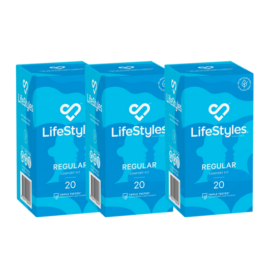 LifeStyles Regular Condoms 20's (3 X 20's Tray)