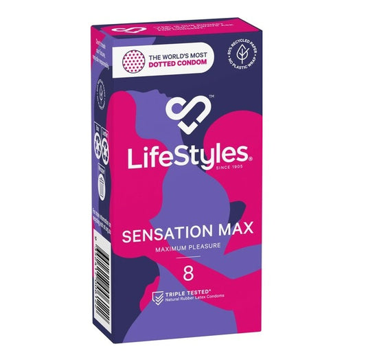 LifeStyles Sensation Max Condoms - Studded Texture 8's