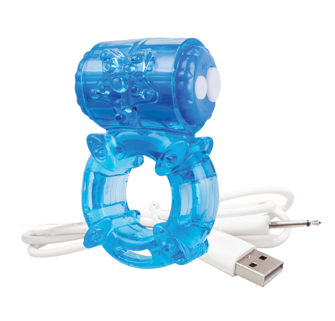 ScreamingO Charged BigO Vibrating Cock Ring - Blue