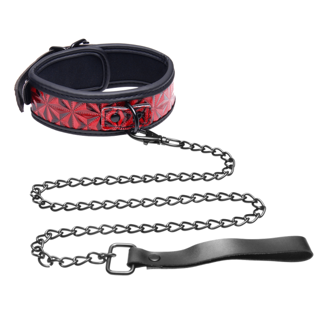 Master Series Crimson Tied Collar With Leash