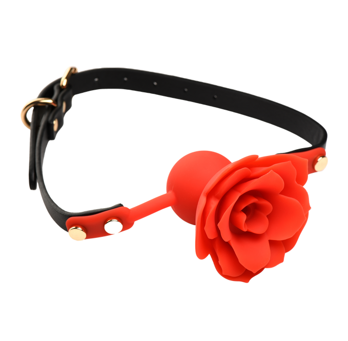 Master Series Blossom Gag Silicone Rose Gag