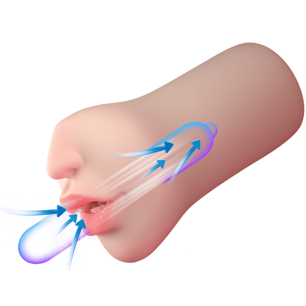 Amovibe Suction Kiss - Sucking & Vibrating Mouth Masturbator Flesh