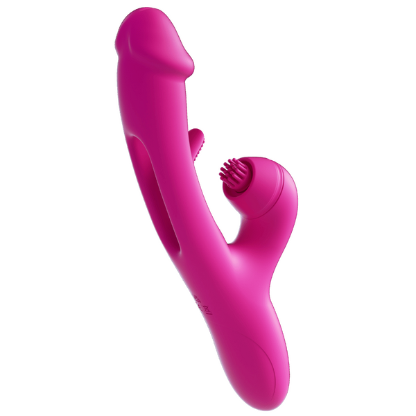 Amovibe G-Spot Ultra Flapping Rabbit Vibrator w Replacement Sleeves Pink