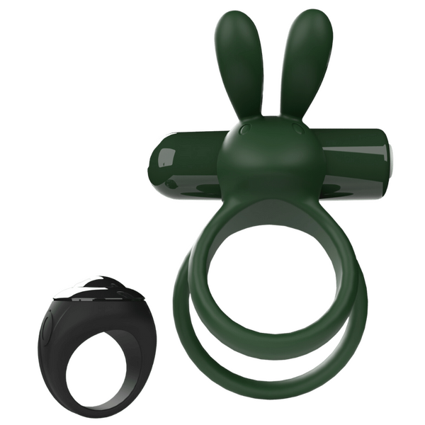 ScreamingO Ohare XL Wearable Rabbit Vibe Cock Ring with Remote Control Ring Green