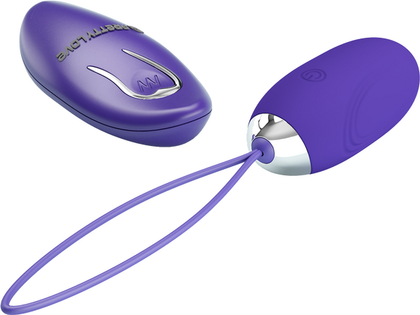 Pretty Love Jenny Youth Smooth Egg Vibrator with Remote Control Purple