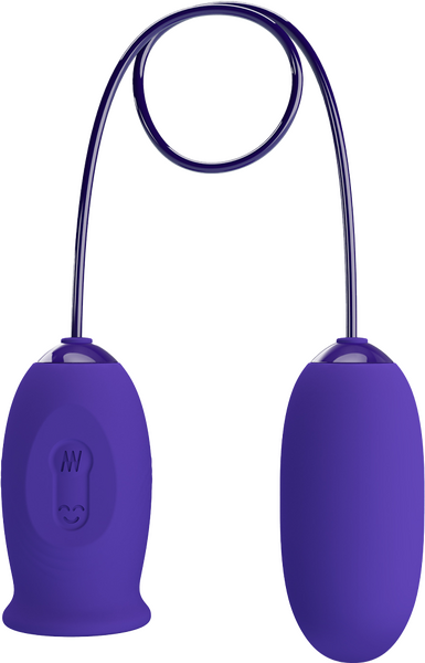 Pretty Love Daisy Youth Egg Vibrator + Licking Stimulator Purple