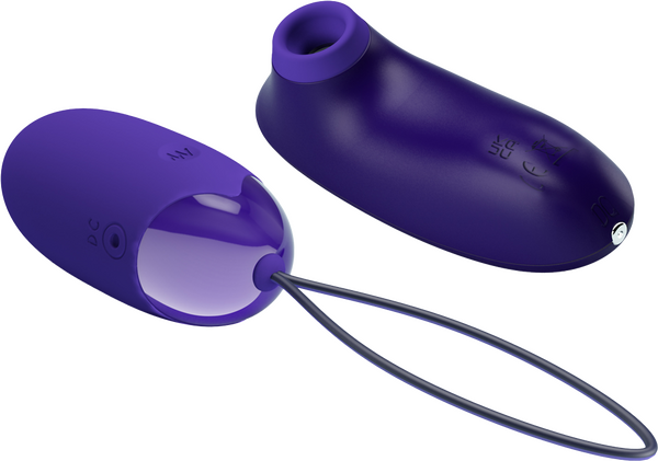 Pretty Love Rechargeable Orthus Youth Egg Vibrator and Clitoral Stimulator Purple