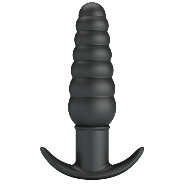 Pretty Love Silicone Vibrating Butt Plug - Aeolis (Black)