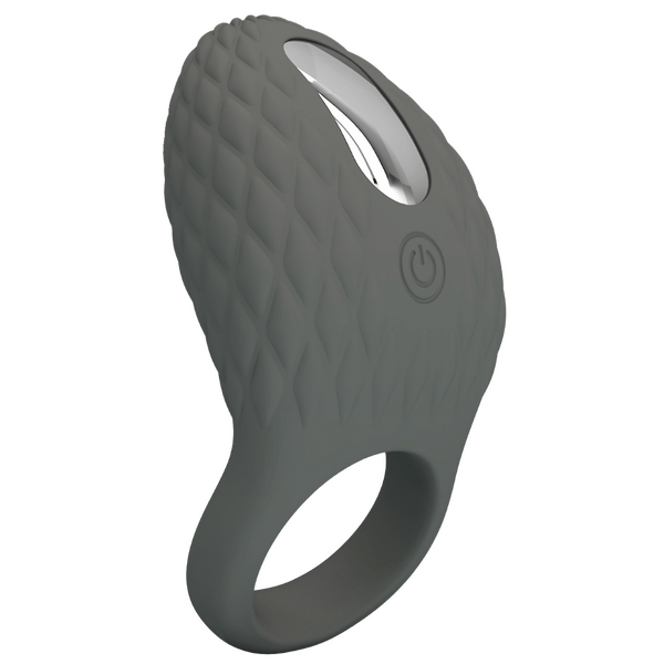 Pretty Love Master Ring - Helious Vibrating Couples Cock Ring (Grey)