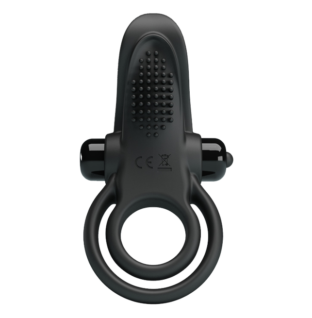 Pretty Love Vibrant Penis Ring - Couples Cock Ring Black