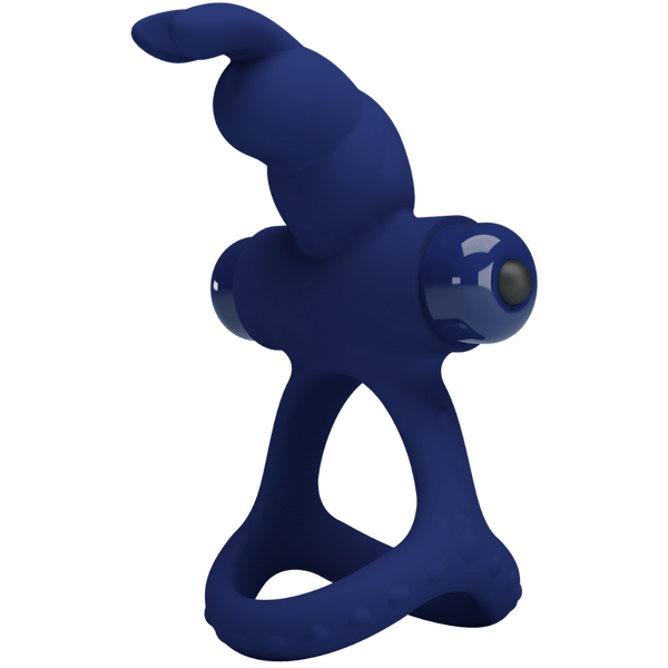 Pretty Love Powerful Ring Luchito Vibrating Cock Ring Navy Blue