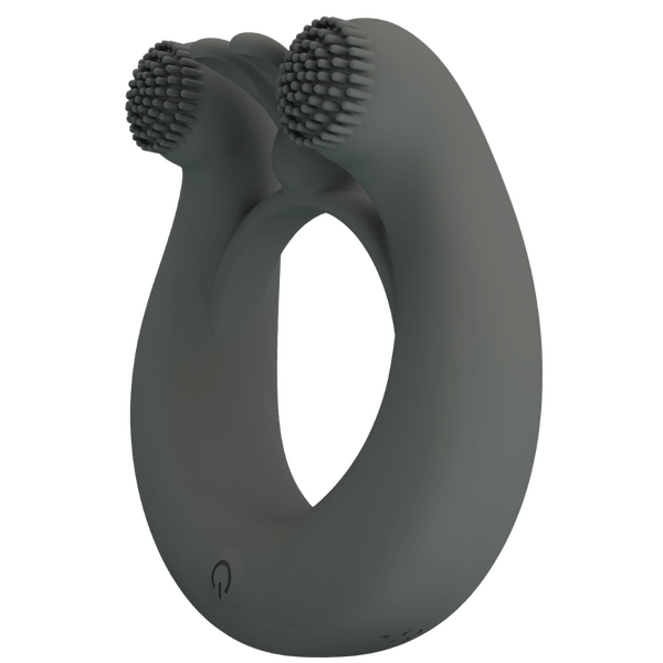 Pretty Love Master Ring - Dahlia Vibrating Couples Cock Ring (Grey)