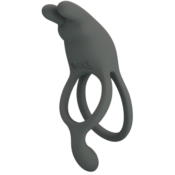 Pretty Love Master Ring - Seth Vibrating Couples Cock Ring (Grey)