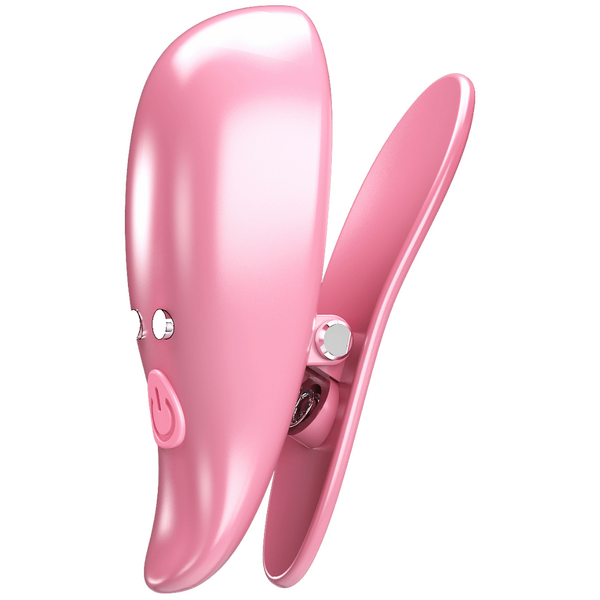 Pretty Love Leaf - Vibrating Nipple Clamps Pink