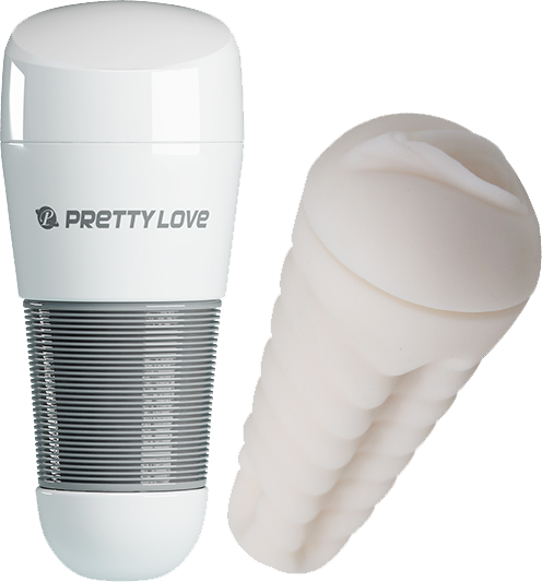 Pretty Love Kitty Vagina Masturbator White