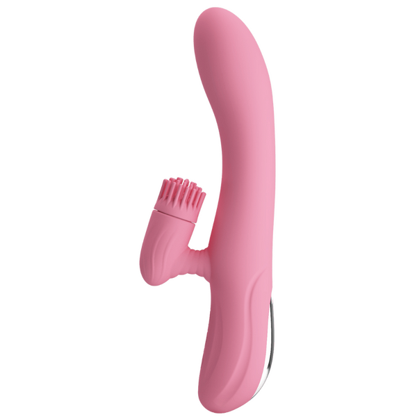 Pretty Love Chris Rotating Tongue Rabbit Vibrator Pink