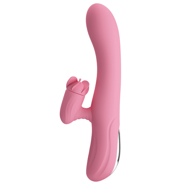 Pretty Love Gina Rotating Tongue Rabbit Vibrator Pink