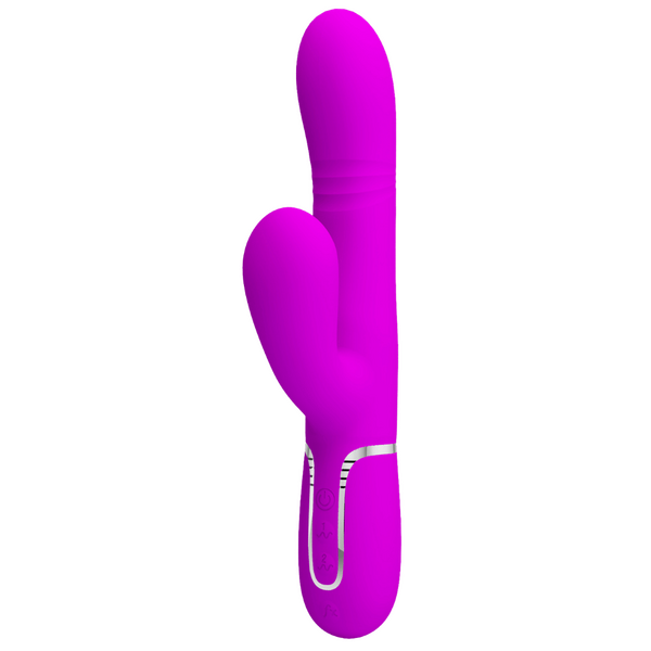 Pretty Love Mariana - 4in1 Multi-function Thumping Rabbit Vibrator Pink