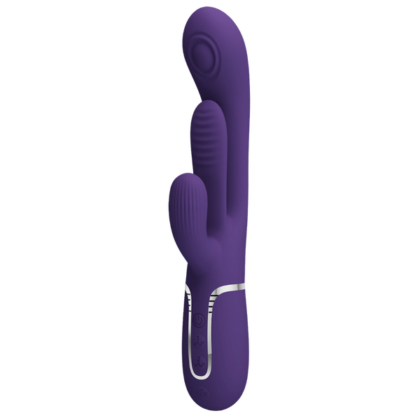 Pretty Love Romance - Shania - 4in1 Multi-function Rabbit Vibrator Dark Purple