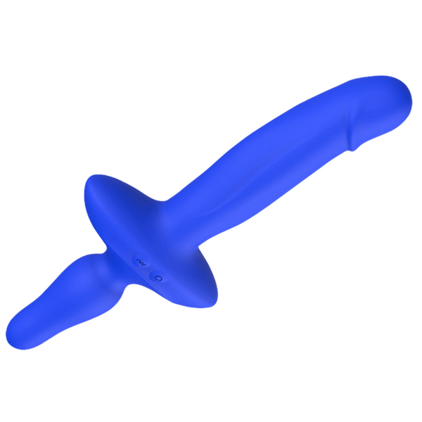 CHISA Kissen Ritter Double Shaft Vibrator Blue