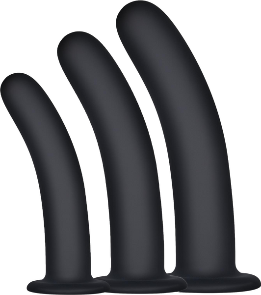 Excellent Power Kick Up - Silicone Vaginal Training Kit Dilator Black