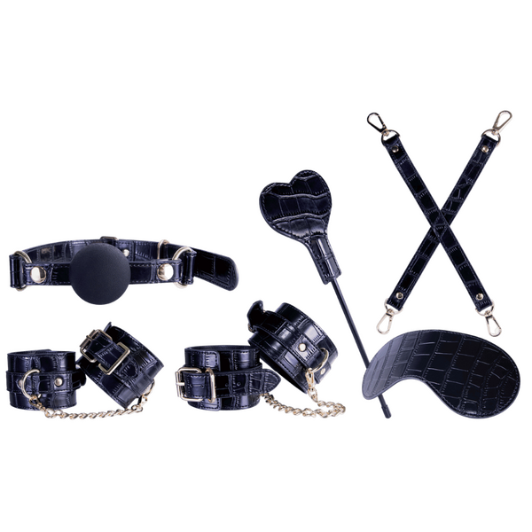Excellent Power | Sovereign Luxury Bondage Set Black Alligator Print