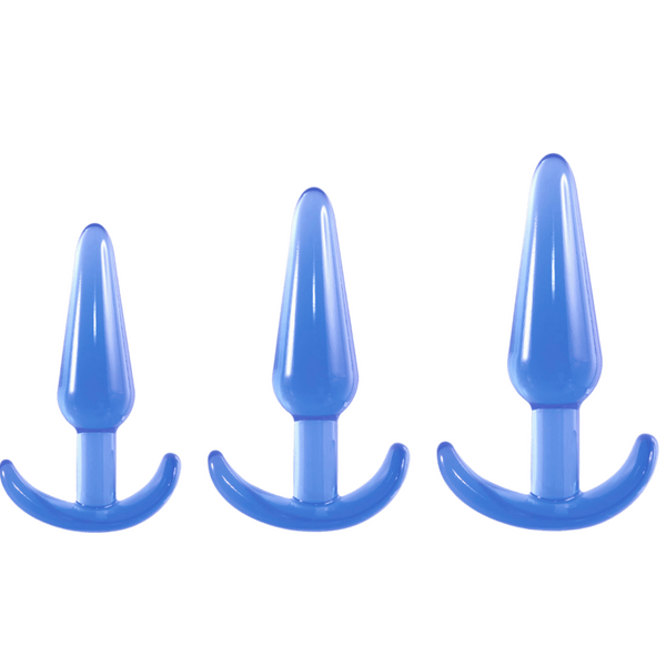 Excellent Power Butt Fantasy - Triple Tapered Anal Plug Set Blue