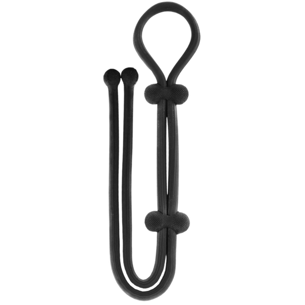 Excellent Power Jet Horny Silicone Lasso Adjustable Cock Ring Ornament with Ball Strap